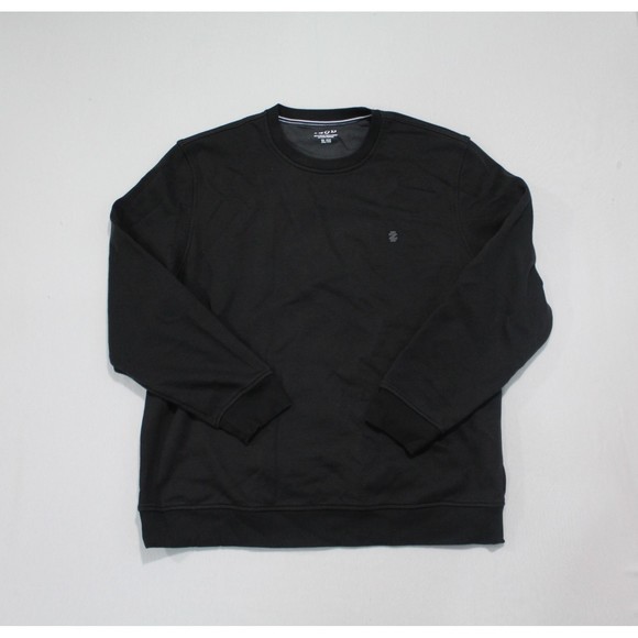 Izod Men Black Sweater Long Sleeve Crew Neck Size XL - Picture 1 of 8
